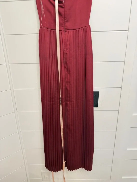 New! House of CB Cabernet Marcella Strapless Pleated Maxi Dress XS 36302 - Picture 9 of 16